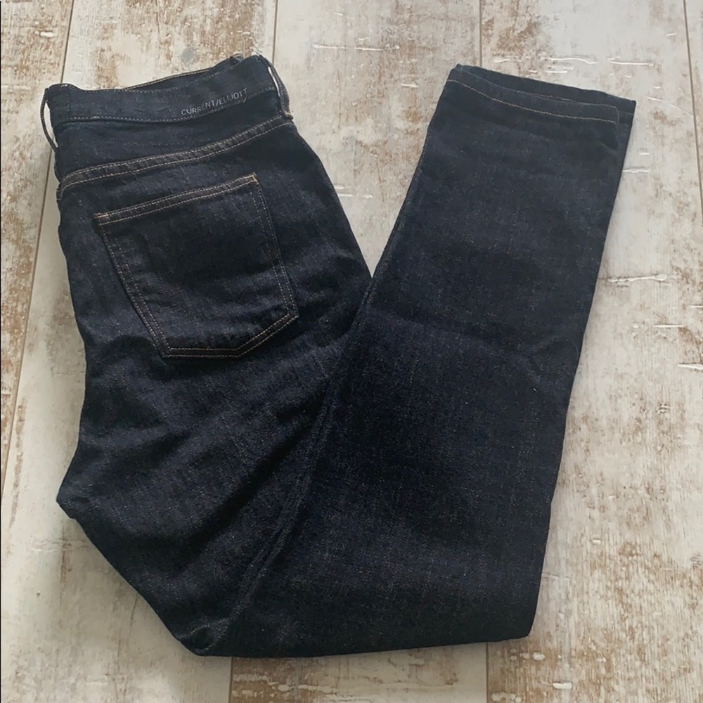 Current Elliott Dark Blue High Waisted Jeans 26